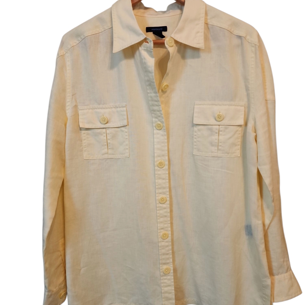 Westbound Light Yellow Button-Up Shirt